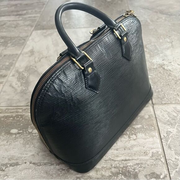 Louis Vuitton Alma PM Epi Leather Top Handle Bag, Black - Picture 10 of 16
